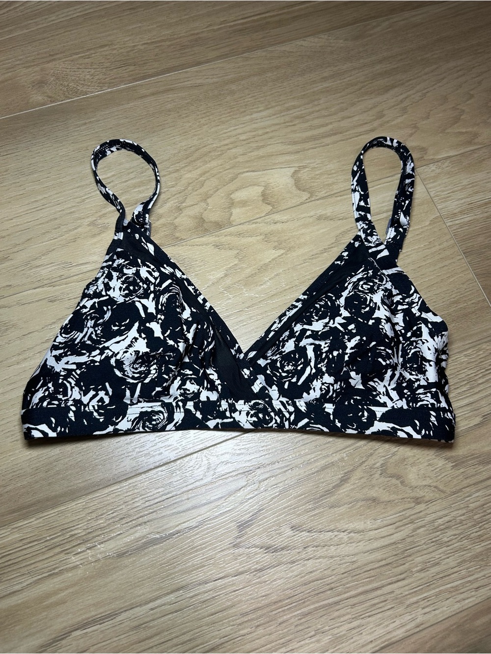DKNY Black & White Floral Bralette